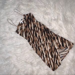 Leith Wrap Animal Print dress